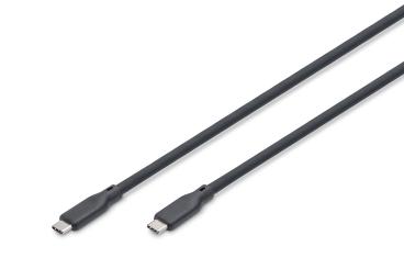 USB Silikon Kabel, USB4 Version 2.0, USB 80Gbps, 0,5m, schwarz 
