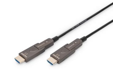 4K - HDMI AOC Hybrid Glasfaserkabel mit 15m abnehmbaren Stecker 