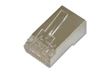 CAT 6 Modularstecker für Rundkabel, geschirmt, 100 Stk. 