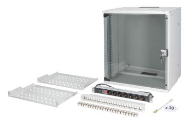 Netzwerk-Set SOHO Pro, 483 mm (19") - 12HE, 540 x 400 mm (B x T) 