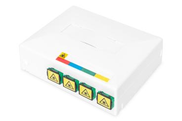 FTTH Gehäuse mit 4 x SC SX Kupplung 