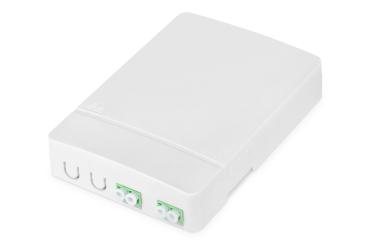 FTTH Gehäuse mit 2 x LC/APC DX Kupplungen 
