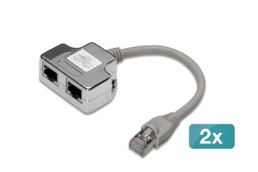 CAT 5e Patchkabel-Adapter, 2x CAT 5e, geschirmt - 2 Stk. 