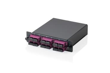 MPO Kassette, Multimode OM4, SC/DX, SC auf MPO, für 3 Kassettenfelder 