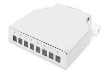 Hutschienen Spleißbox für 8 LC/DX Kupplungen 