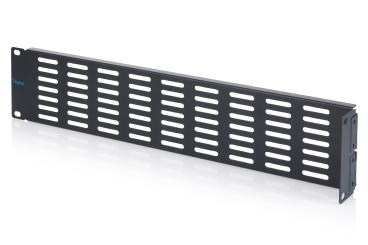 Blindabdeckung mit Lüftungsgitter und Scharnier für 482,6 mm (19")-Schränke 