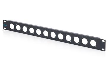 1HE Rackblende für 12 x D-Type Module 