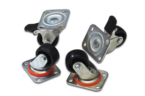 Feststellbare Laufrollen für freistehende 482,6 mm (19")-Netzwerk- und Serverschränke 
